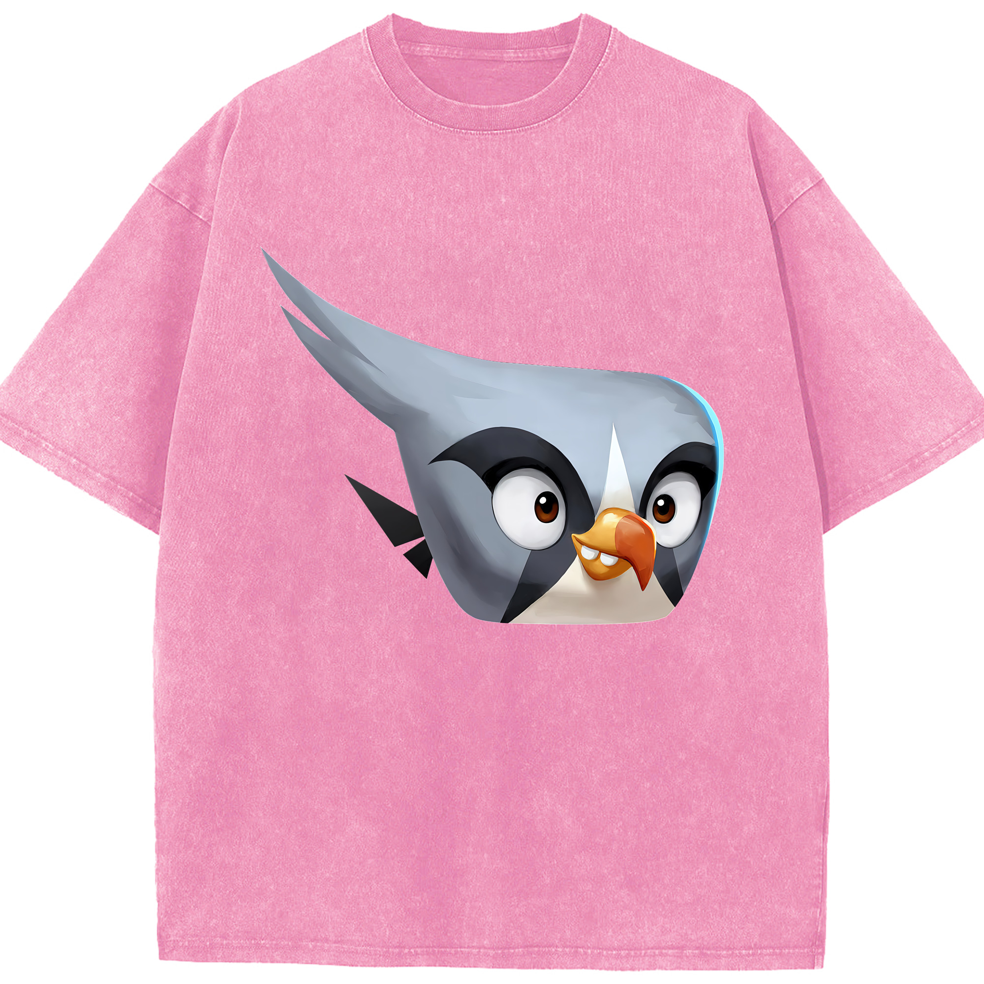 （画像用） Angry Birds アングリーバード 綿100% ヴィンテージ風 半袖Tシャツ（フロントプリント）